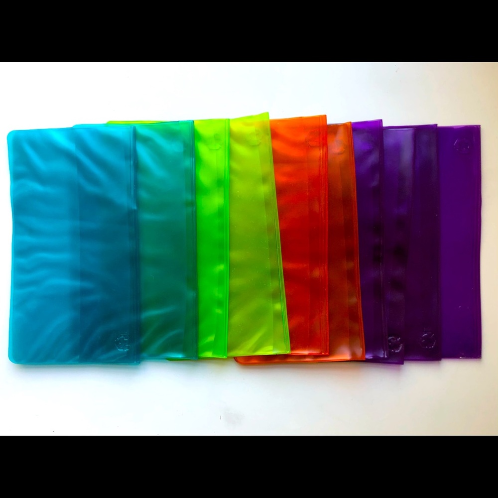 Jewel tone check book covers, lot of 8